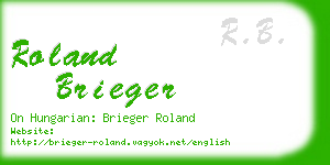 roland brieger business card